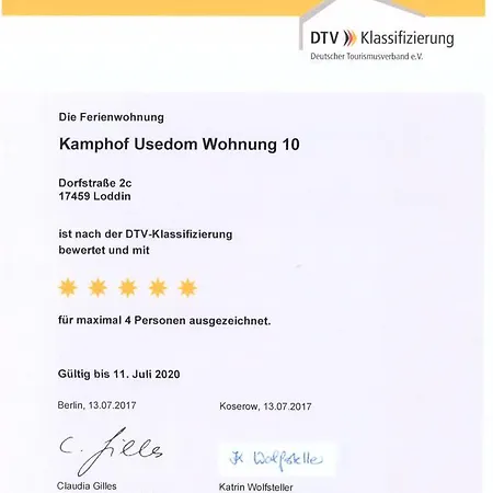 Apartment Kamphof Usedom